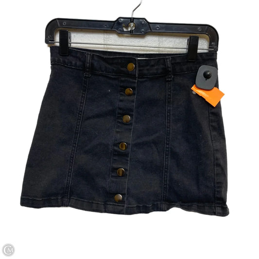 Skirt Mini & Short By Forever 21 In Black Denim, Size: 2
