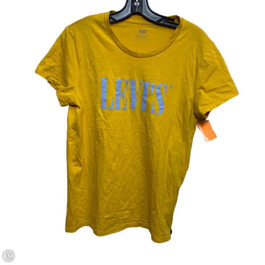 Top Short Sleeve Basic By Levis In Yellow, Size: L