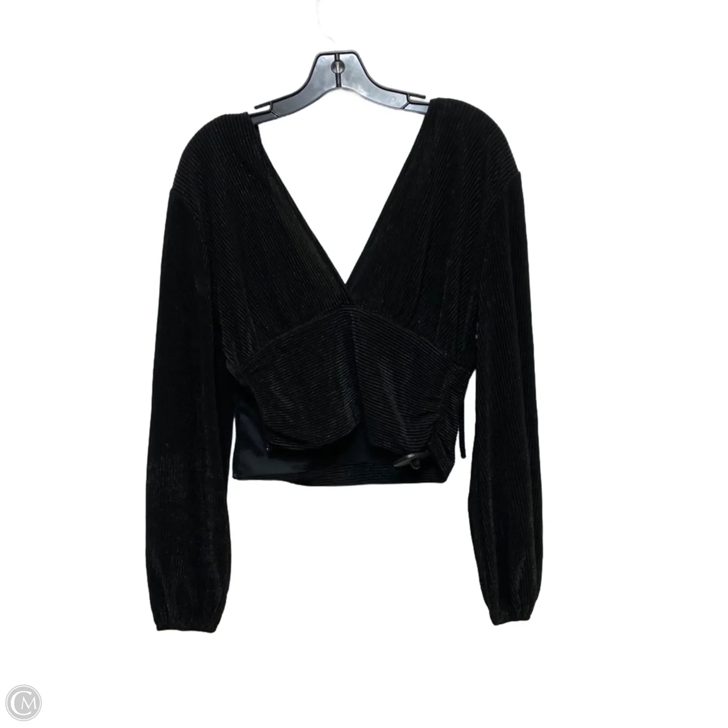 Blouse Long Sleeve By Fiestar In Black, Size: S