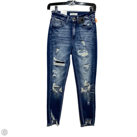 Jeans Skinny By Kancan In Blue Denim, Size: 0