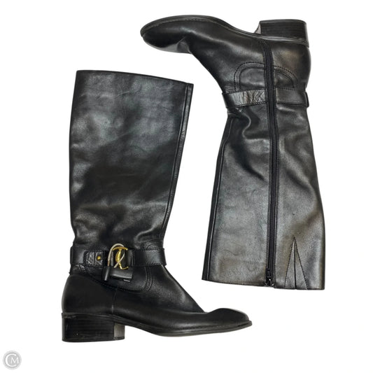 Boots Knee Flats By Ralph Lauren In Black, Size: 9