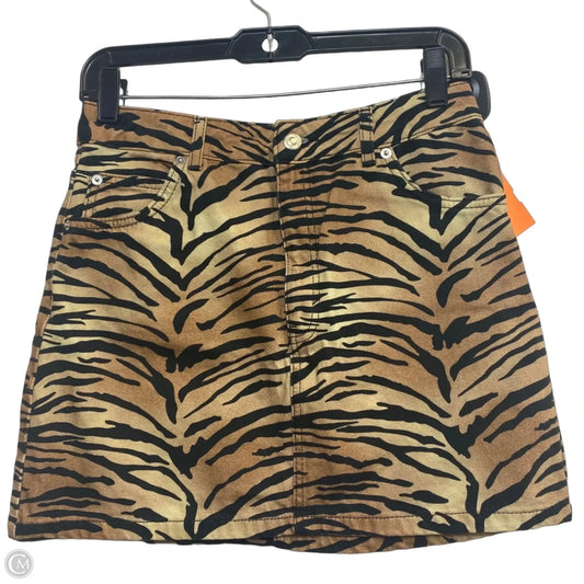 Skirt Mini & Short By Top Shop In Animal Print, Size: S