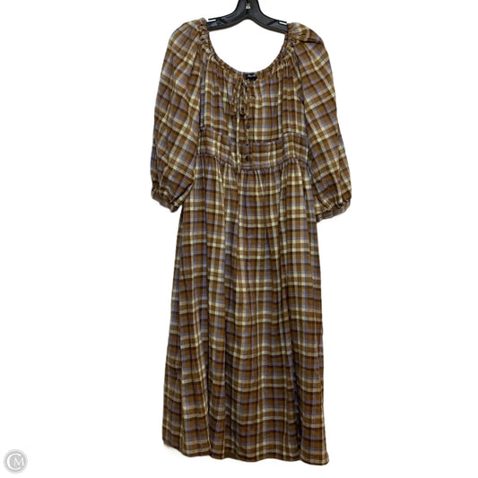 Dress Casual Midi By Madewell In Brown, Size: M