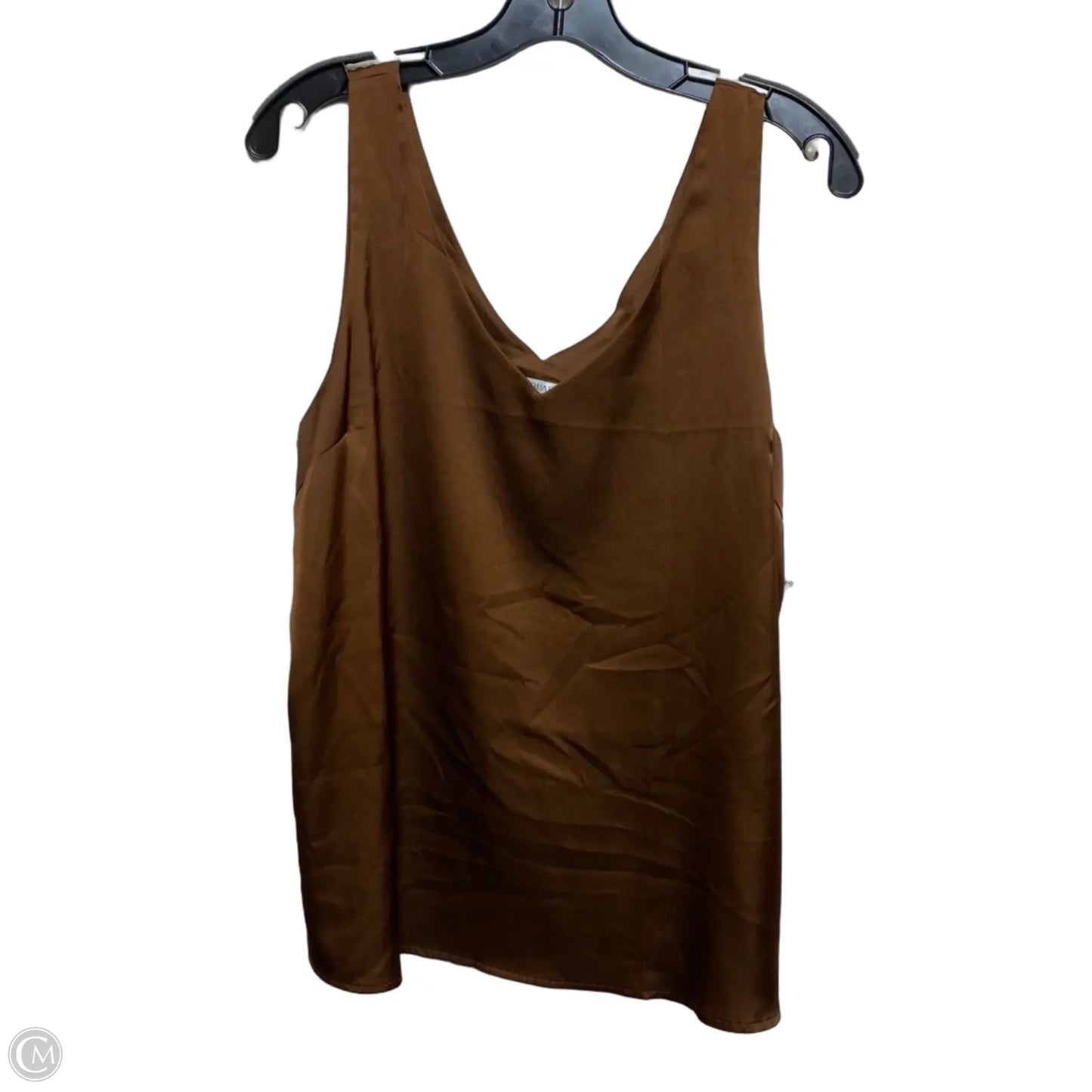 Top Sleeveless By Ekouaer In Brown, Size: L