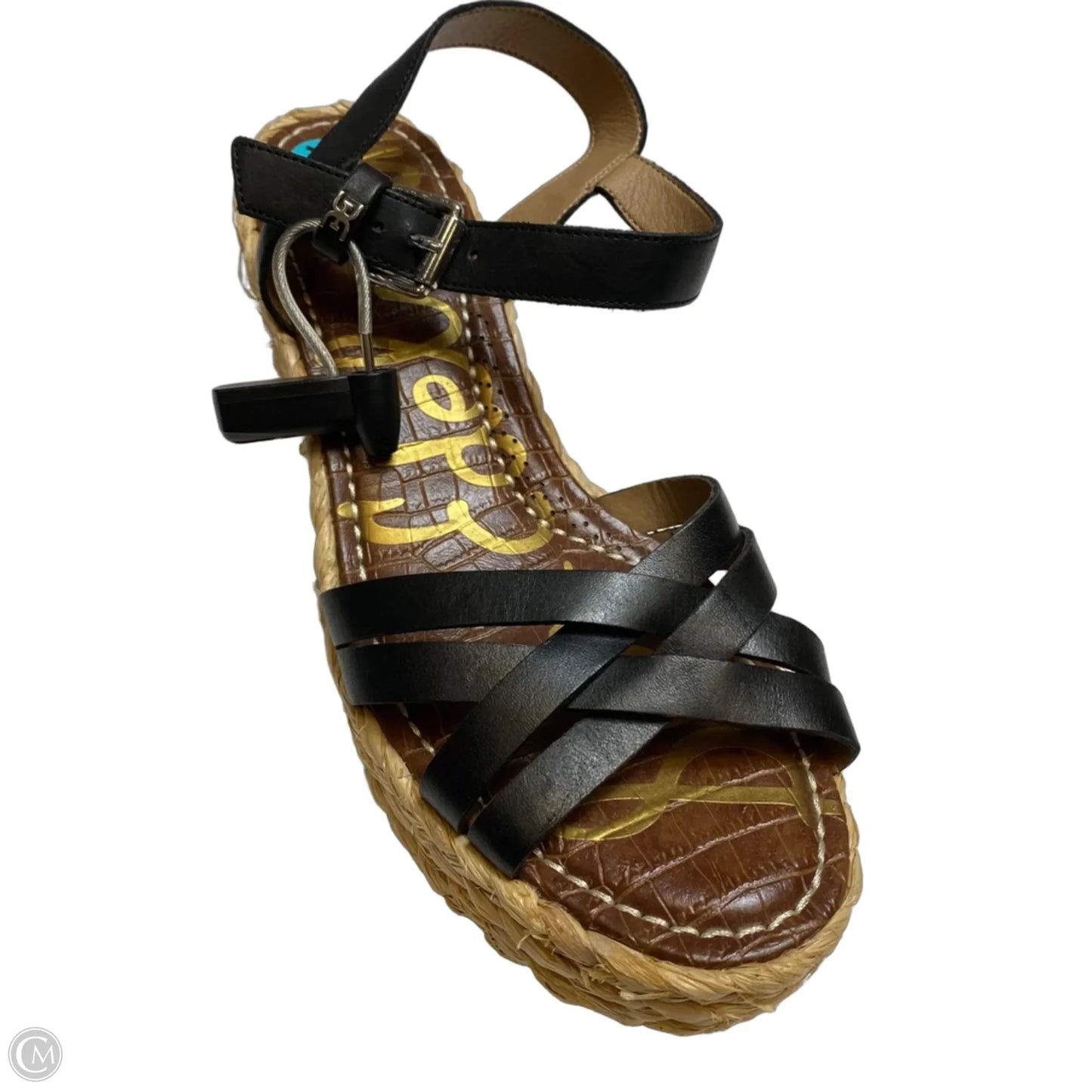Sandals Heels Wedge By Sam Edelman In Black, Size: 7.5
