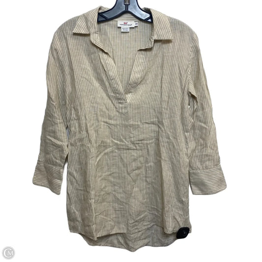 Top Long Sleeve Designer By Vineyard Vines In Tan, Size: Xxs