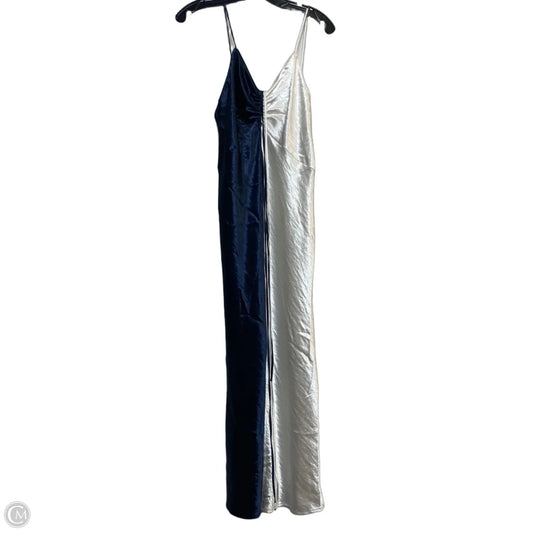 Dress Casual Midi By Top Shop In Blue & White, Size: M