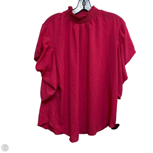 Top Short Sleeve By Ny Invasion In Pink, Size: 2x