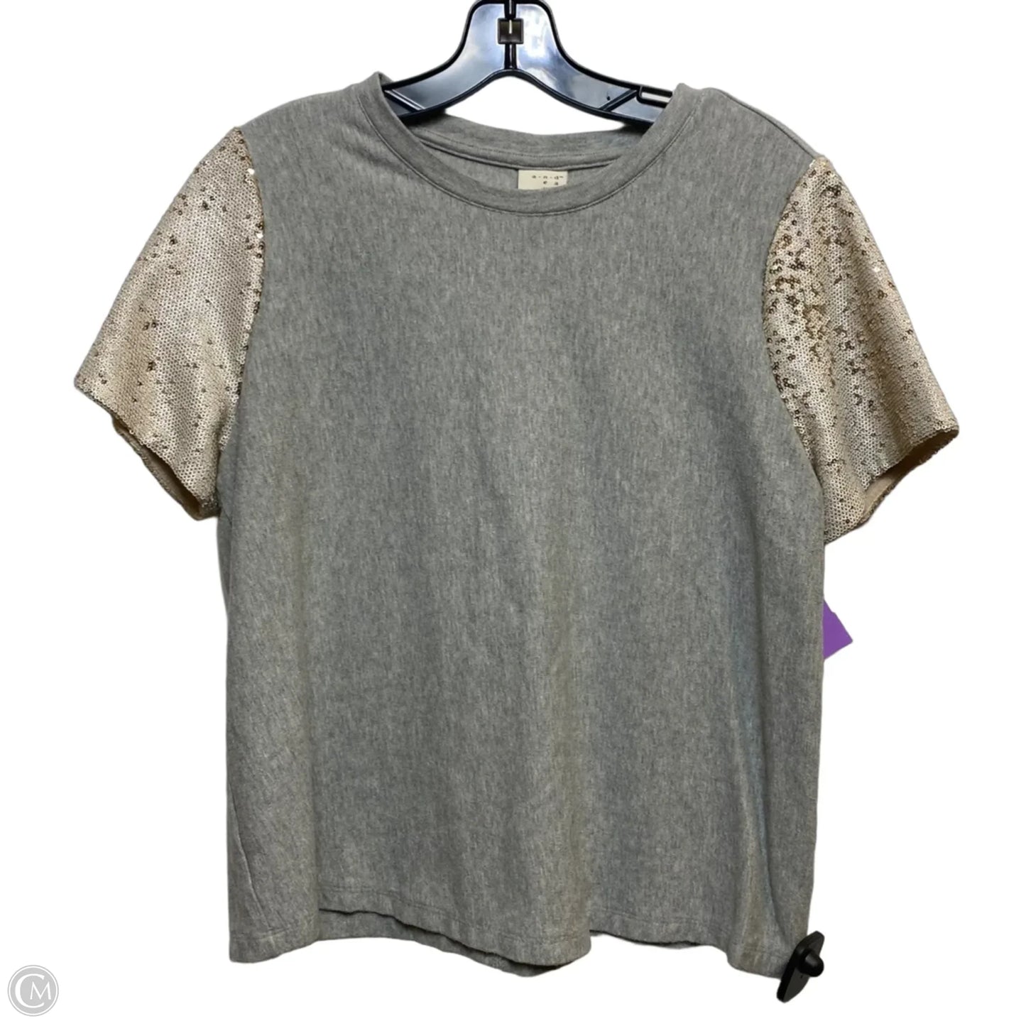Top Short Sleeve By A New Day In Grey, Size: M