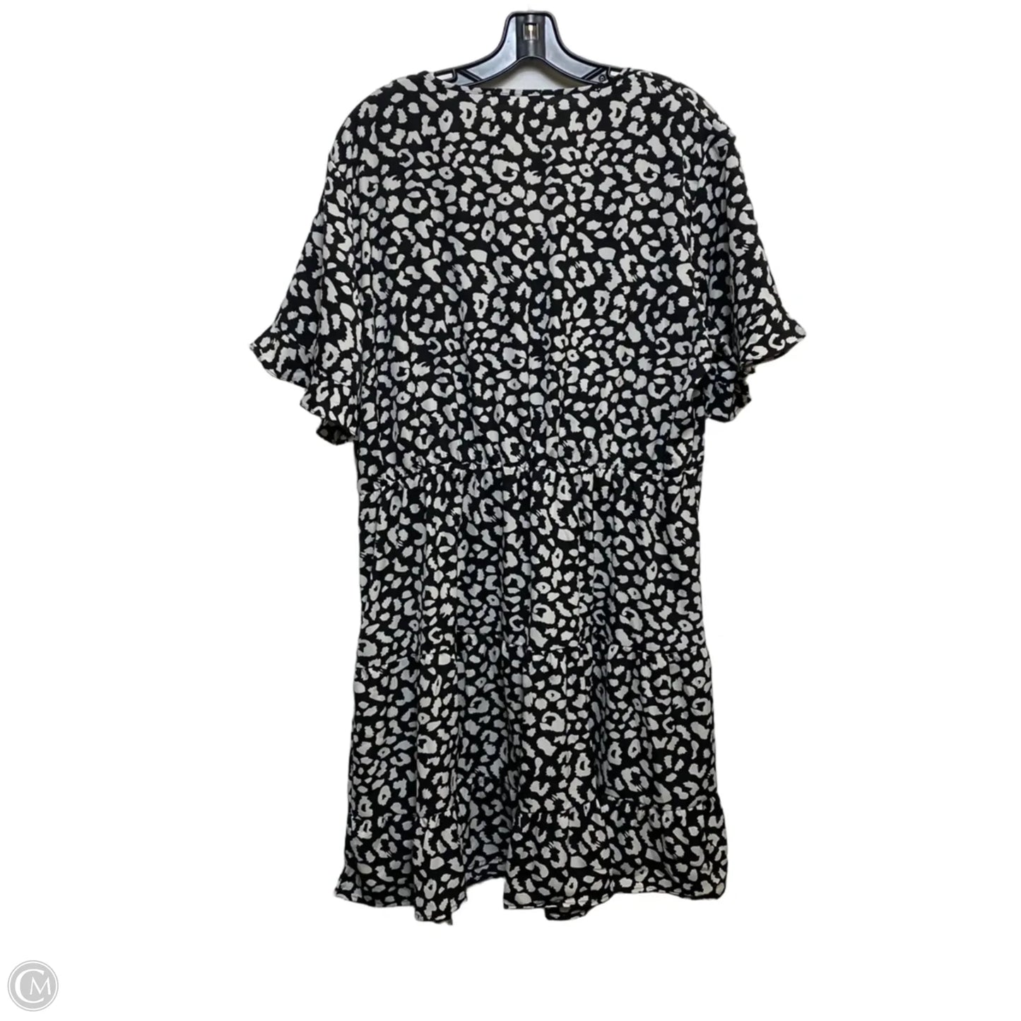 Dress Casual Short By Kirundo In Black & White, Size: Xl