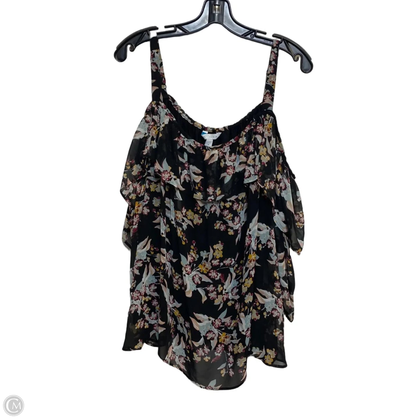 Top Short Sleeve By Boutique + In Black, Size: 1x