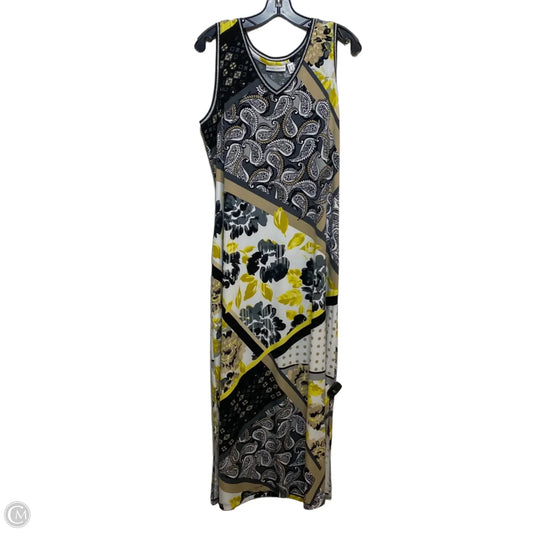 Dress Casual Maxi By Susan Graver In Black & Green, Size: L