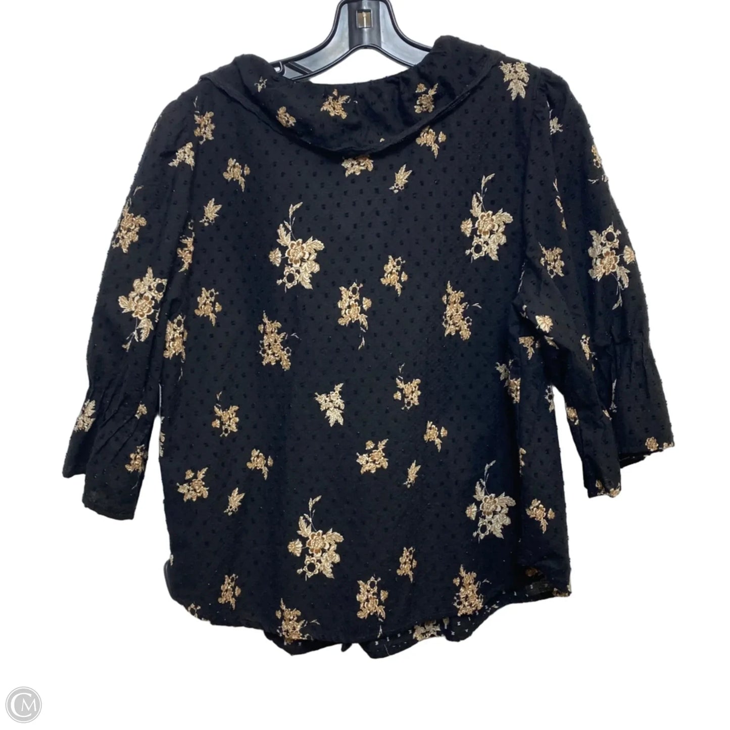 Top Short Sleeve By Ultra Pink In Black, Size: L