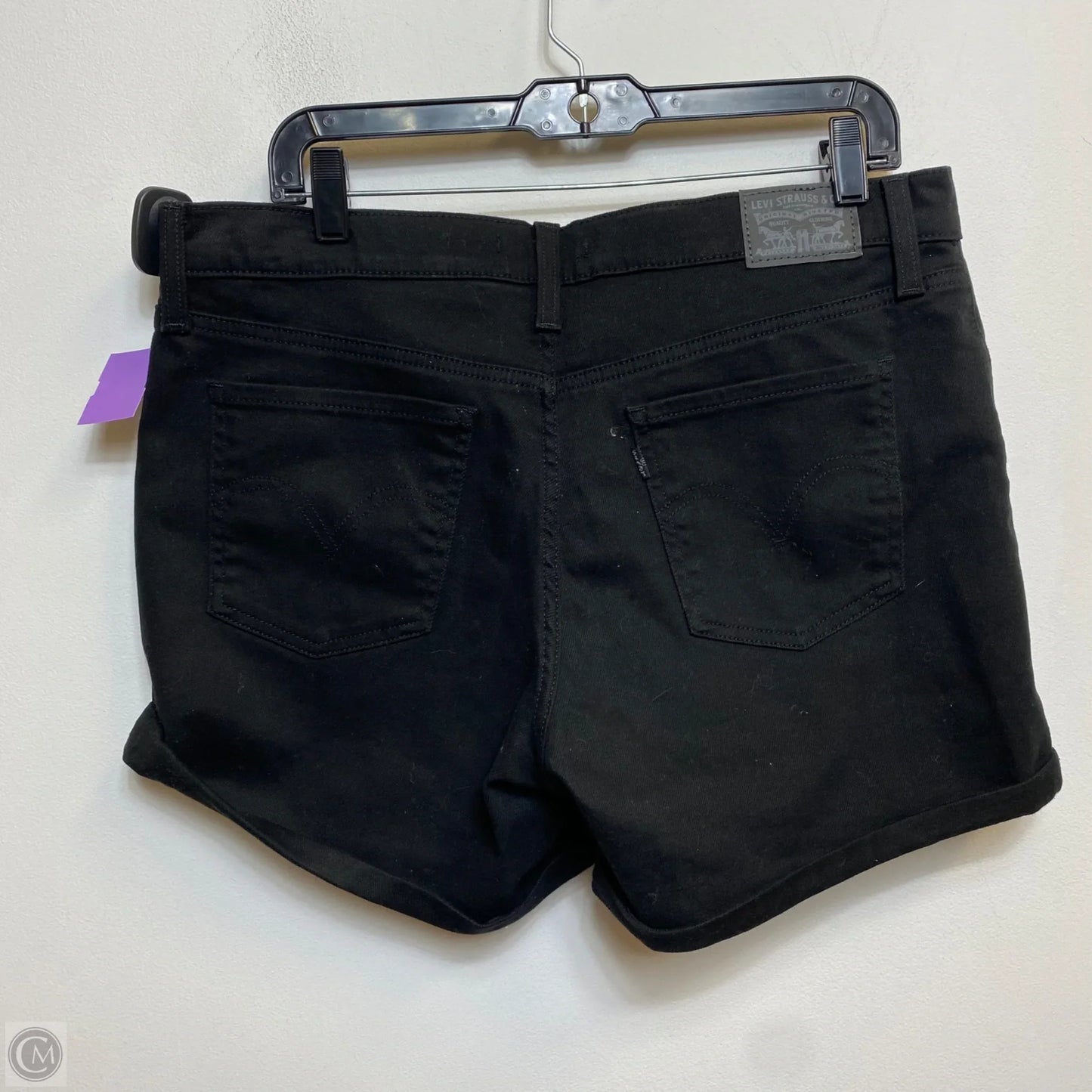 Shorts By Levis In Black Denim, Size: 14