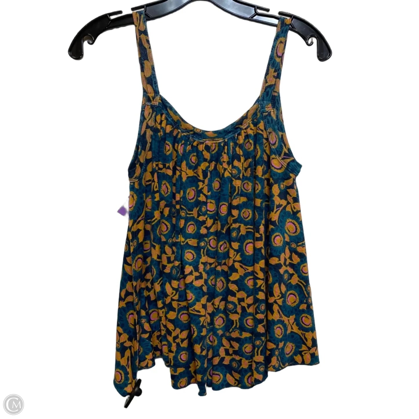 Top Sleeveless By Natural Life In Blue & Yellow, Size: Xs