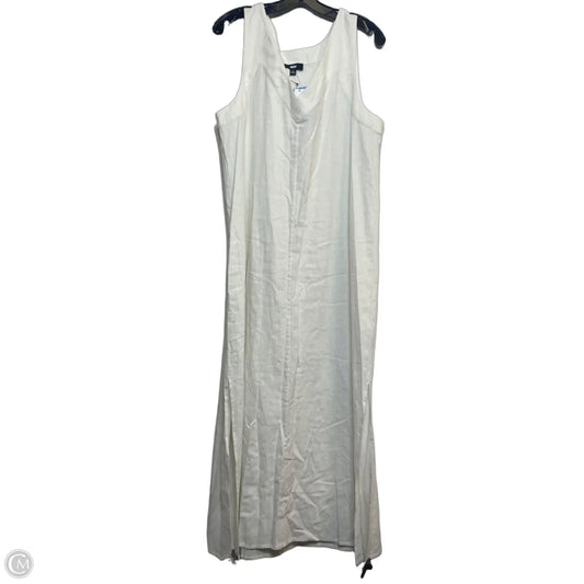 Dress Casual Maxi By Dkny In White, Size: L