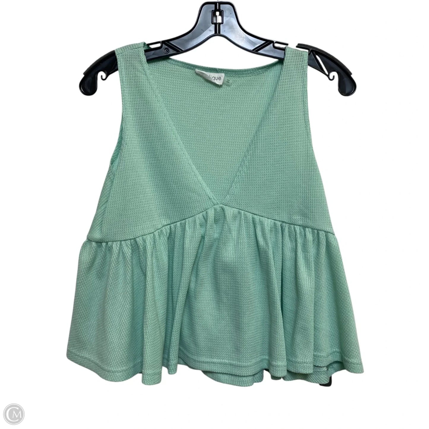 Top Sleeveless By Vestique In Green, Size: M
