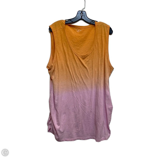 Top Sleeveless By Lane Bryant In Orange & Pink, Size: 3x