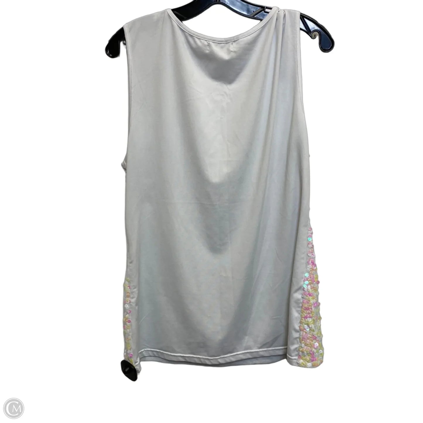 Top Sleeveless By Anna-Kaci In Pink & White, Size: 2x