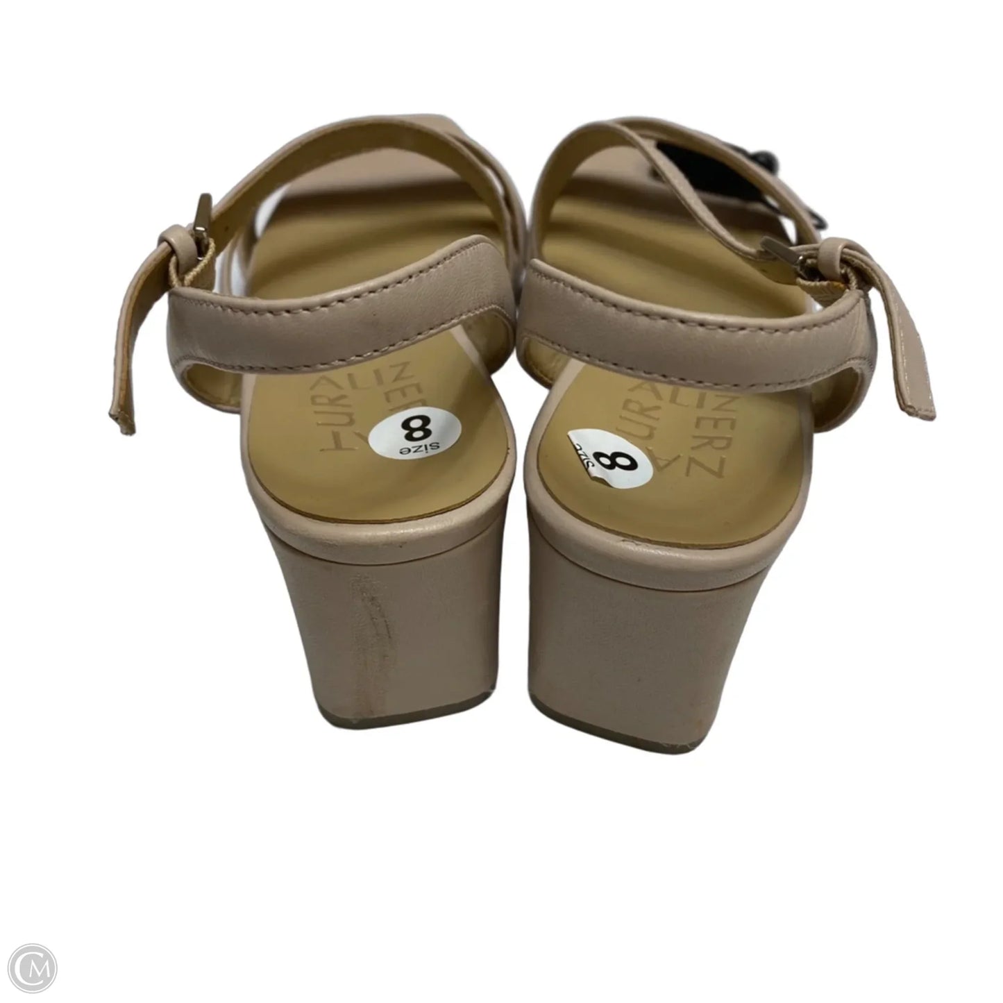 Sandals Heels Block By Naturalizer In Tan, Size: 8