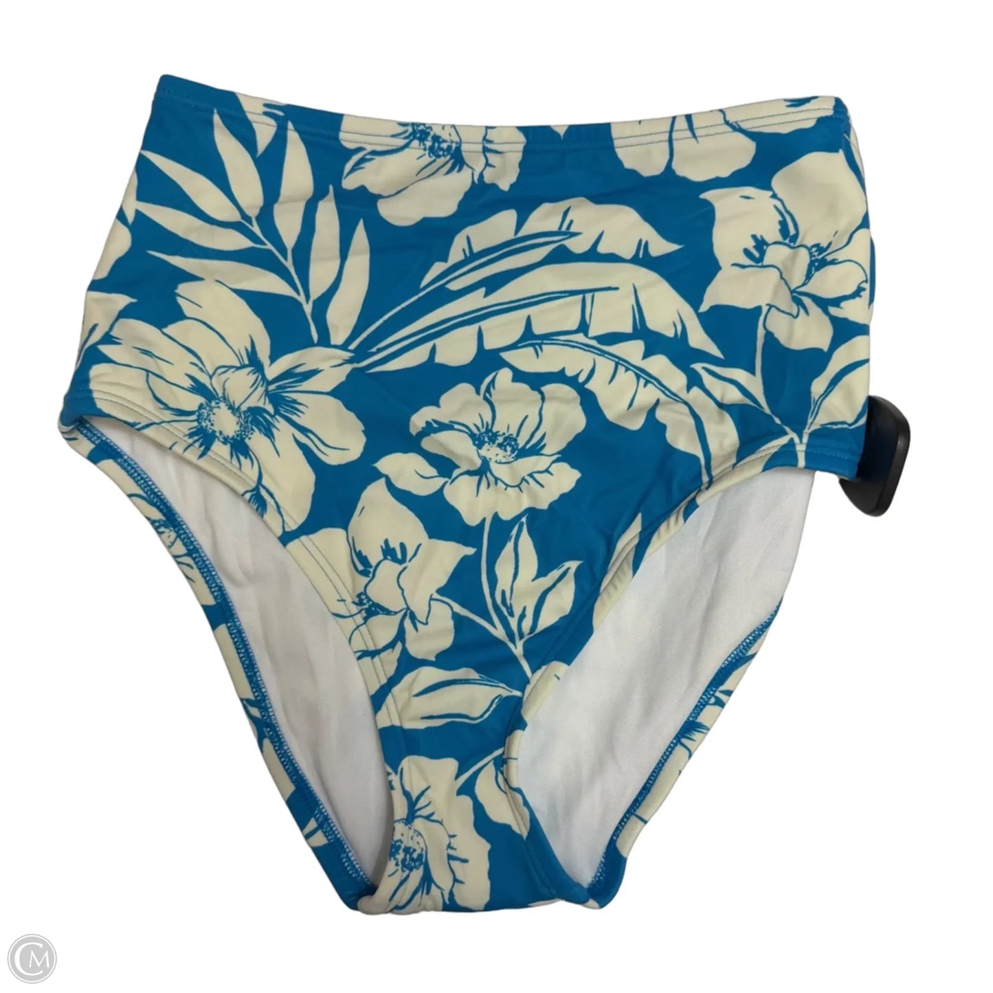 Swimsuit Bottom By Shade & Shore In Blue & White, Size: Xs