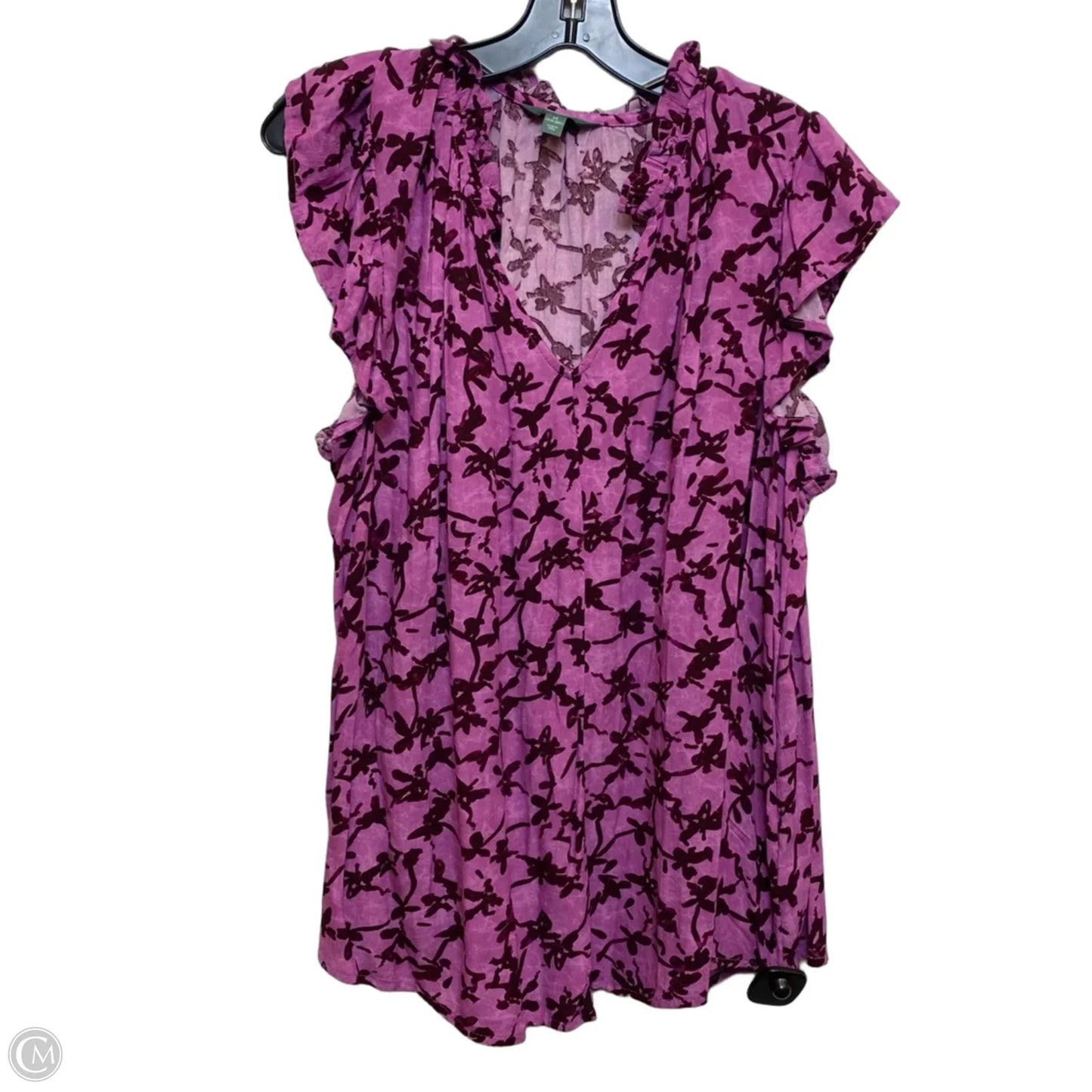 Top Sleeveless By Terra & Sky In Purple, Size: 2x