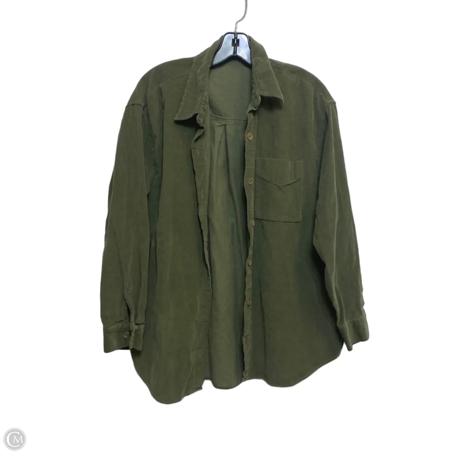 Jacket Shirt By Wild Fable In Green, Size: L