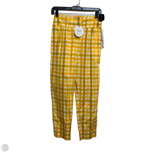 Pants Other By Anthropologie In White & Yellow, Size: S