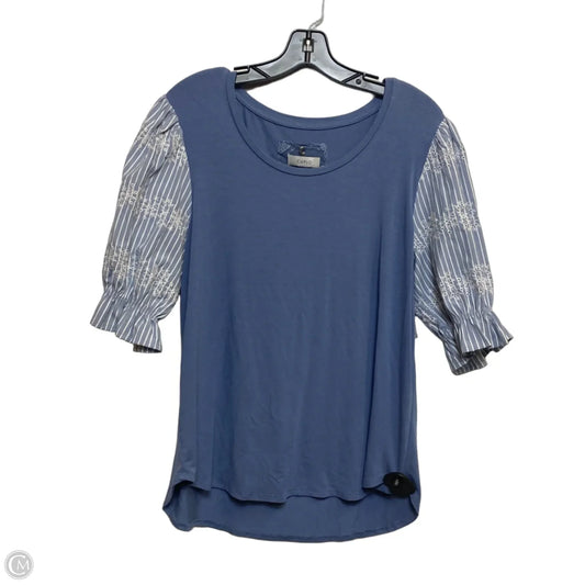 Top Short Sleeve By Cupio In Blue, Size: Xl