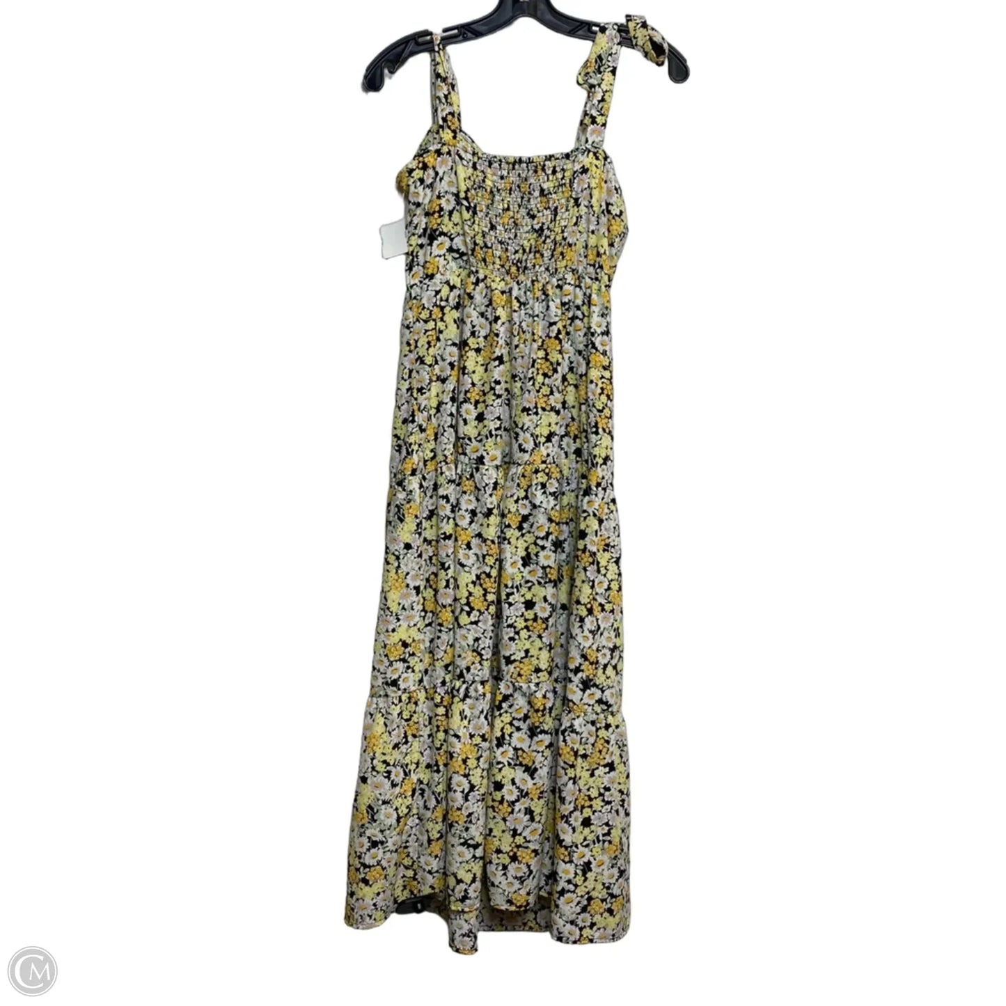 Dress Casual Midi By Social Standard By Sanctuary In Black & Yellow, Size: S