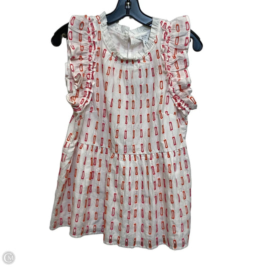 Top Sleeveless By Crown And Ivy In Pink & White, Size: S