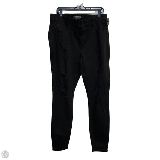 Jeans Skinny By Torrid In Black Denim, Size: 20