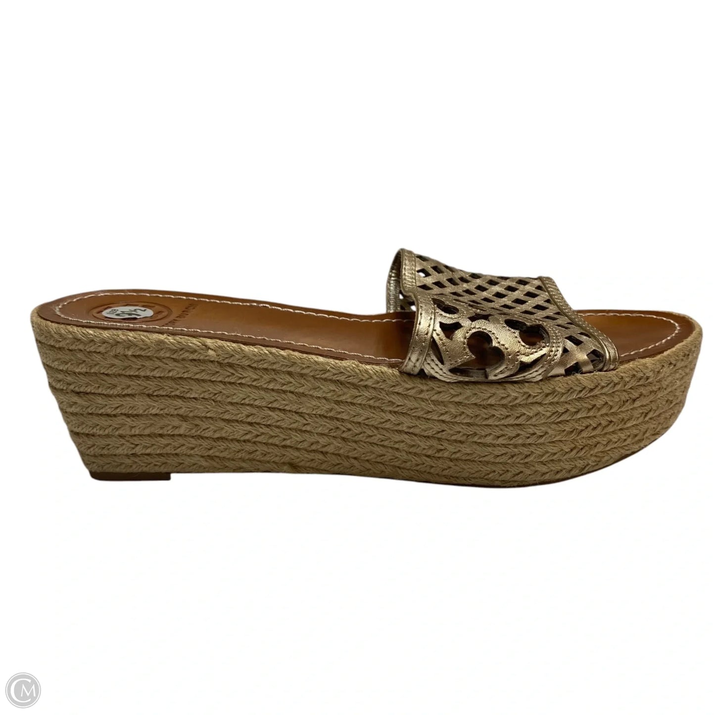 Sandals Designer By Tory Burch In Gold, Size: 9.5