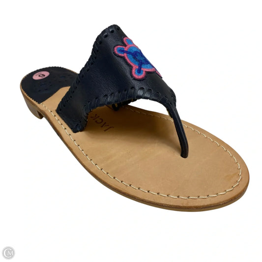 Sandals Designer By Jack Rogers In Navy, Size: 9