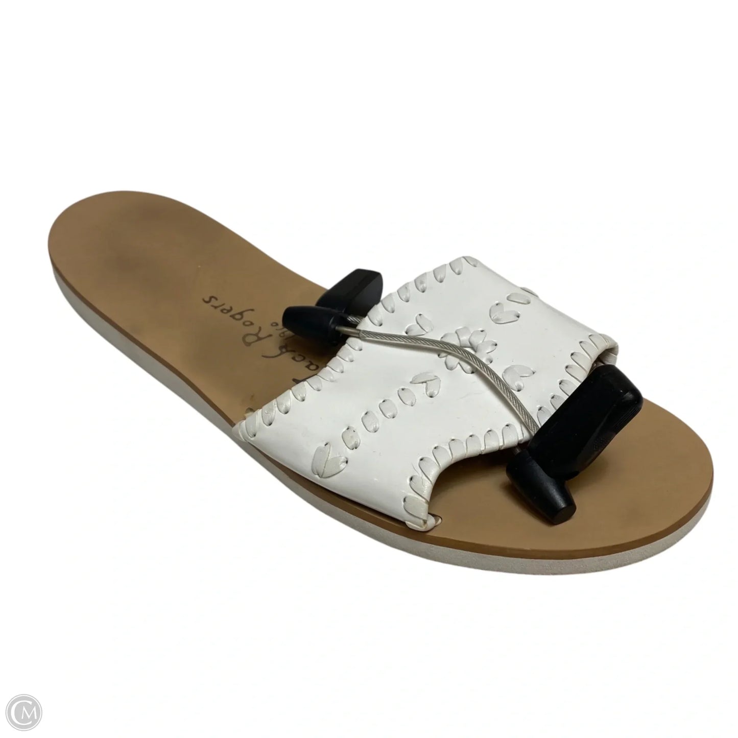 Sandals Designer By Jack Rogers In White, Size: 9.5