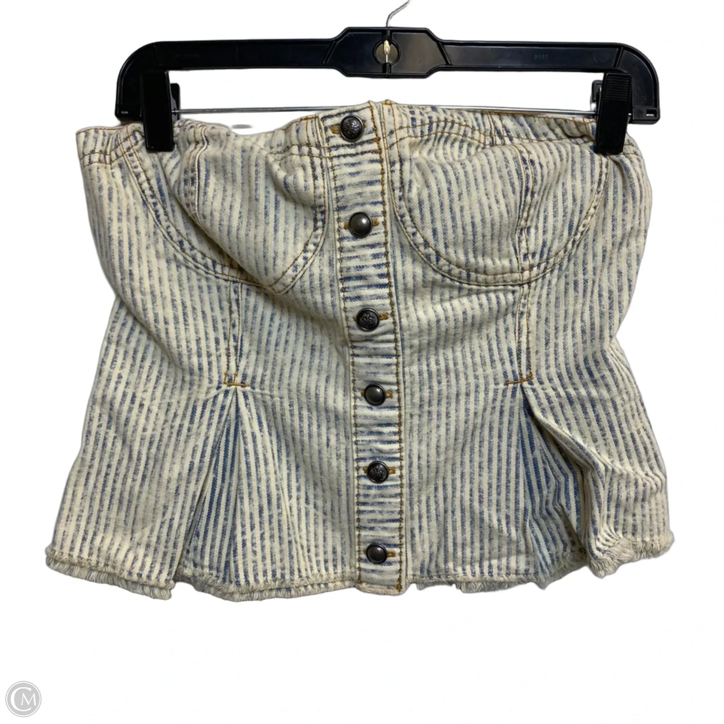 Top Sleeveless By Pilcro In Blue Denim, Size: S