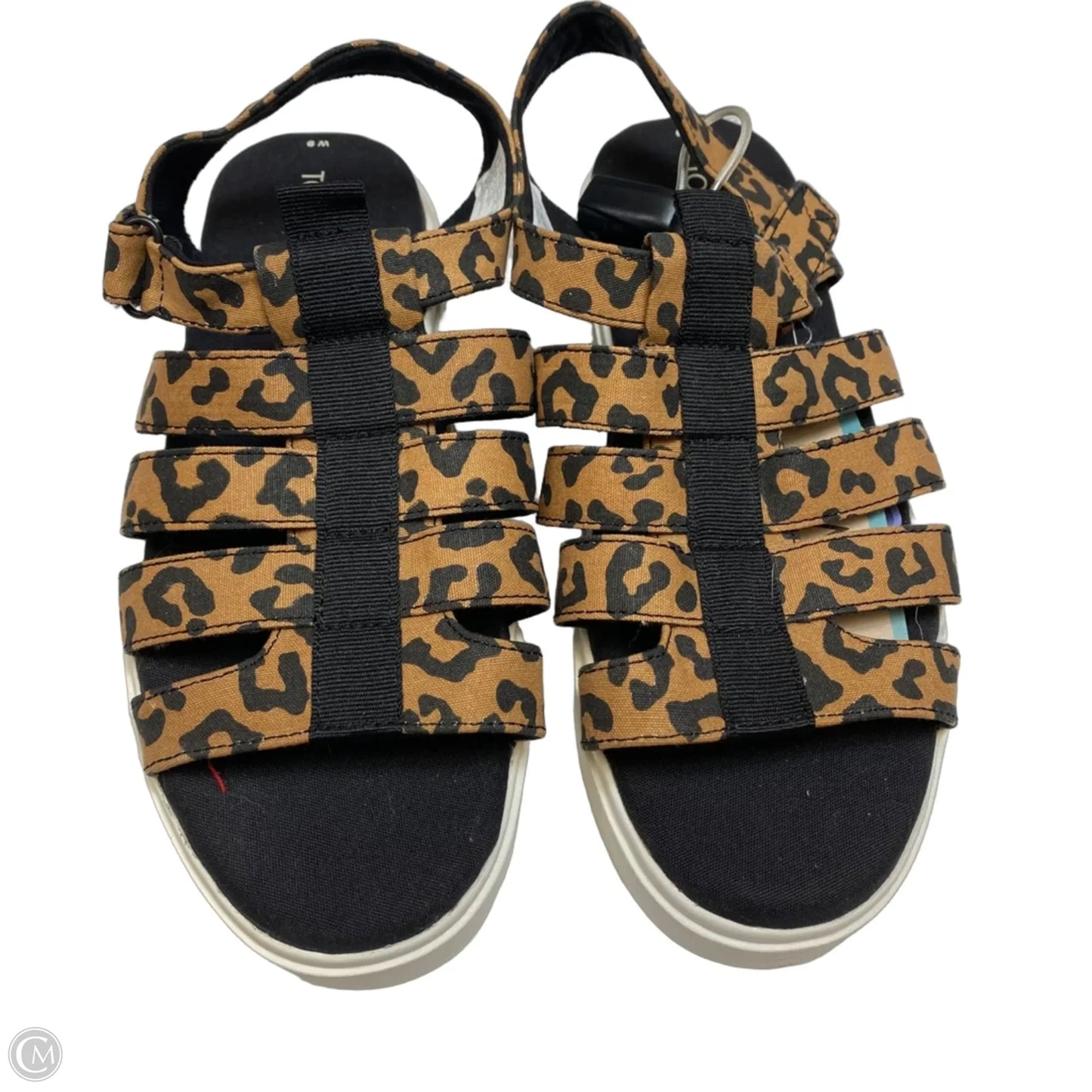 Sandals Flats By Toms In Animal Print, Size: 9