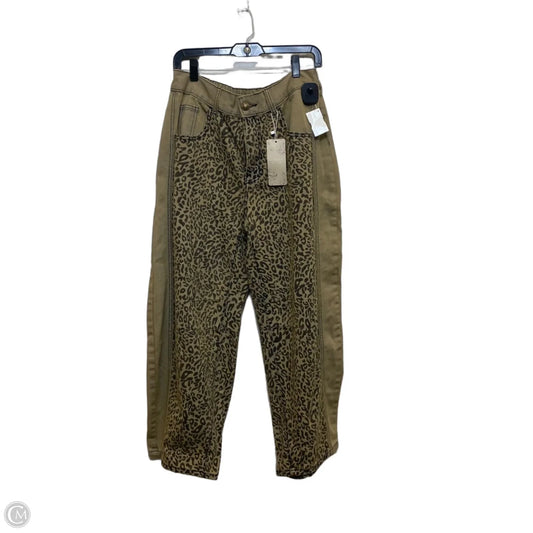 Jeans Wide Leg By Shein In Brown Denim, Size: 12