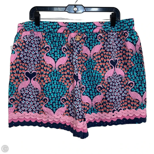 Shorts By Simply Southern In Blue & Pink, Size: Xl