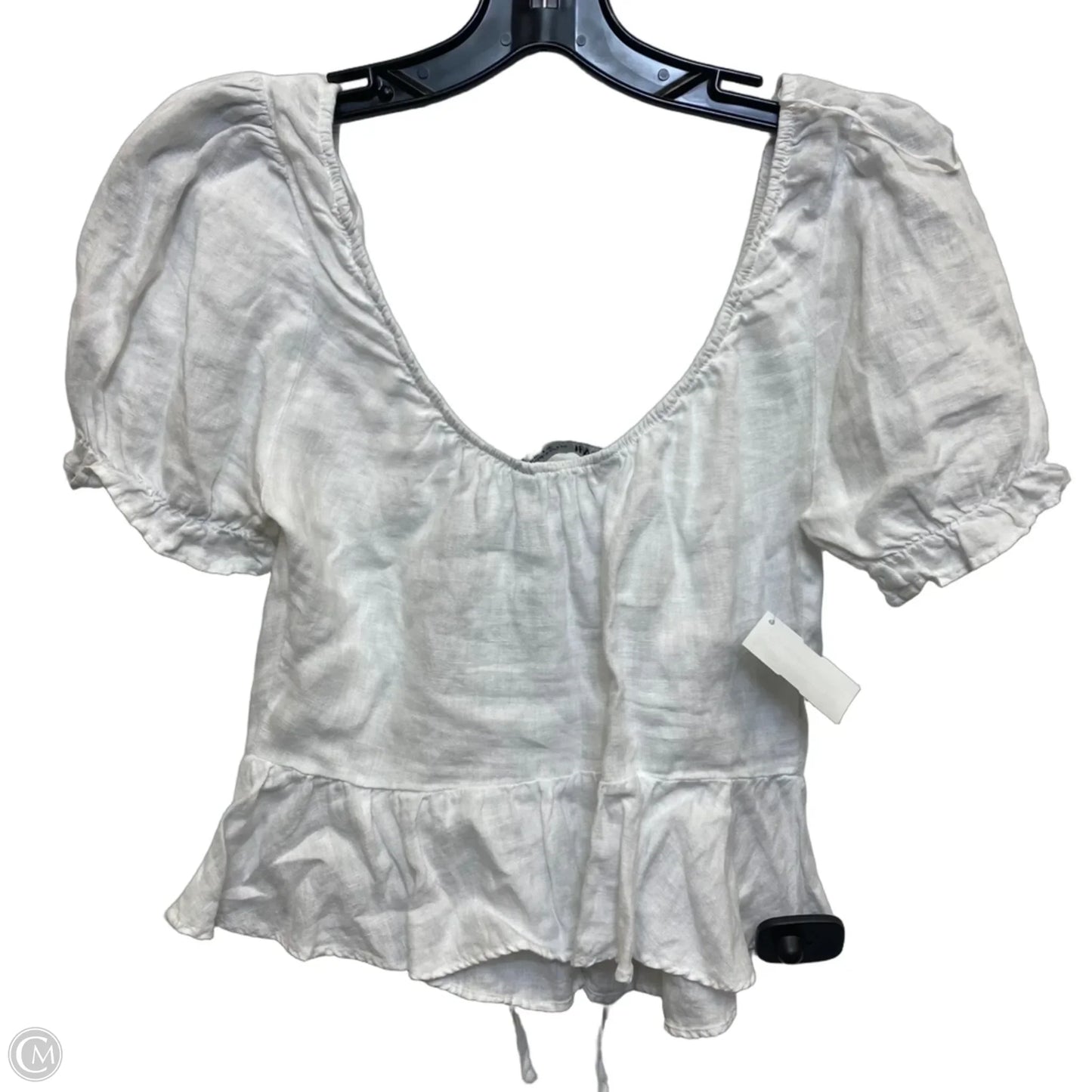Top Short Sleeve By Zara In White, Size: S