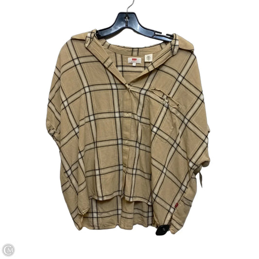 Top Short Sleeve By Levis In Tan, Size: L