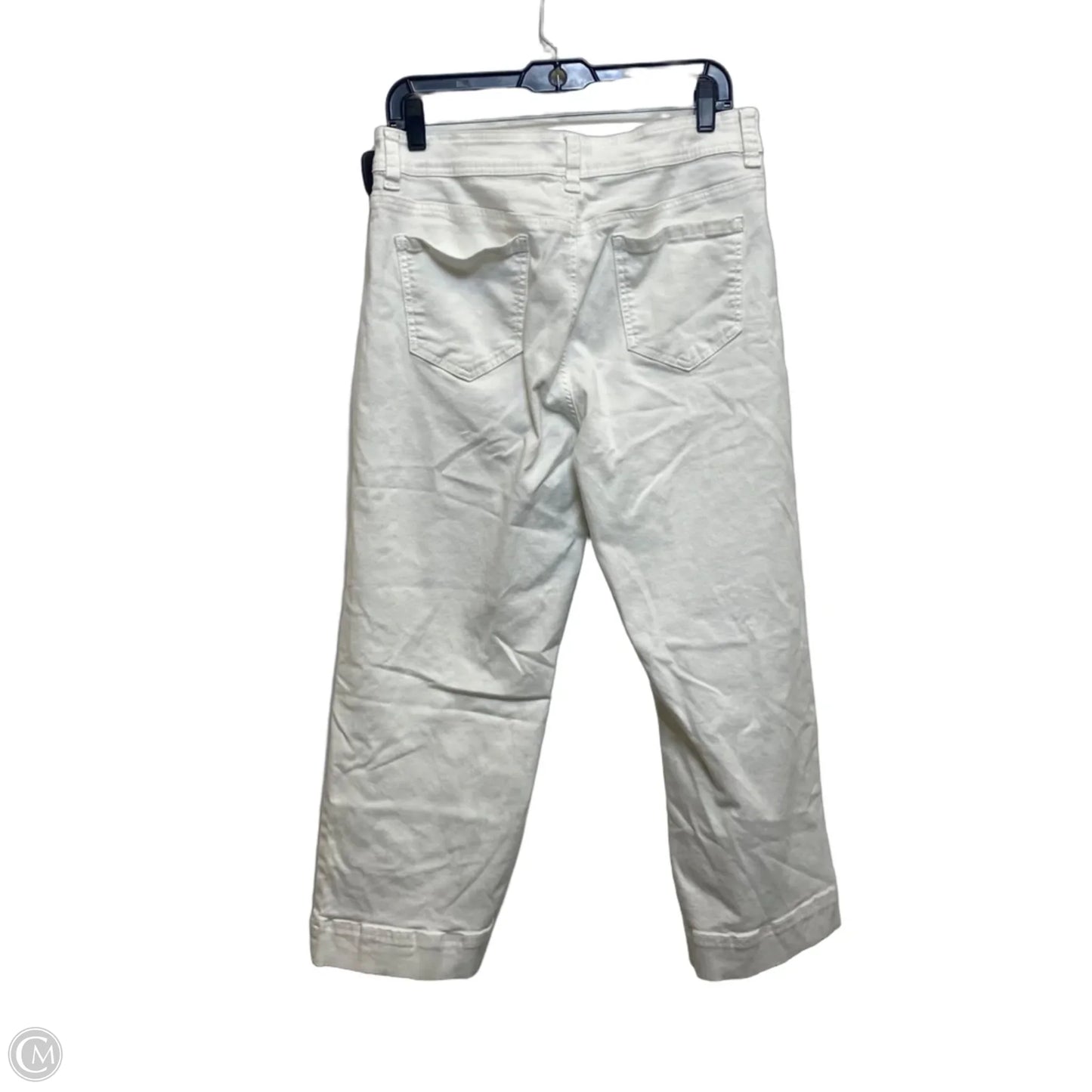 Jeans Cropped By Buffalo David Bitton In White Denim, Size: 12