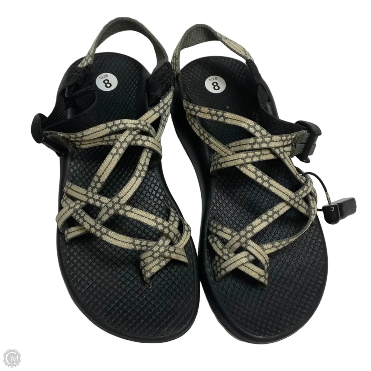 Sandals Flats By Chacos In Black & Grey, Size: 8