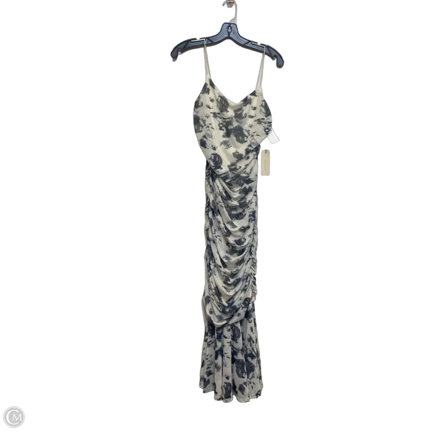 Dress Casual Midi By Rosevelvet In Cream & Grey, Size: L