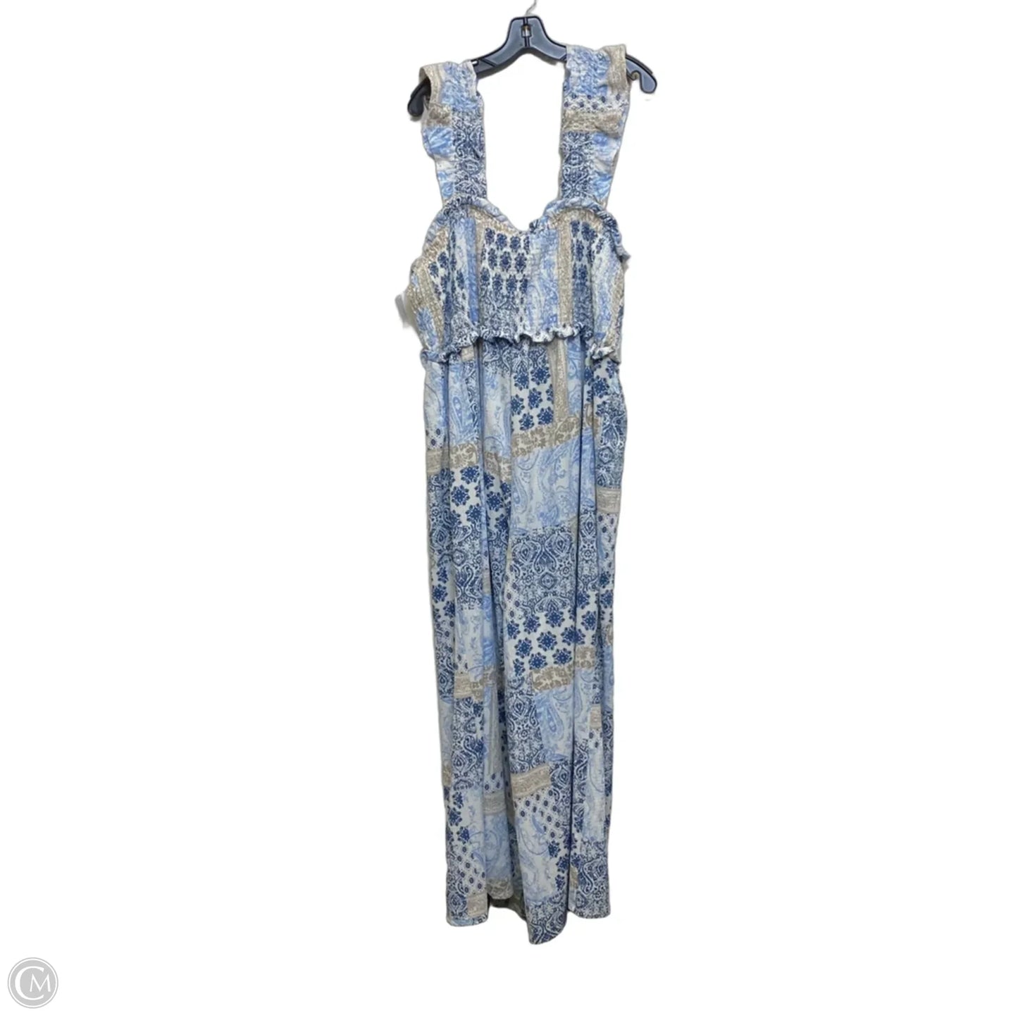 Jumpsuit By Cato In Blue & Cream, Size: 4x