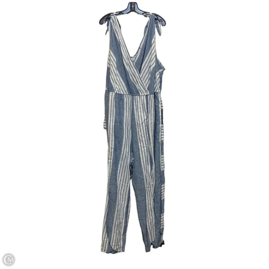 Jumpsuit By Cato In Blue & White, Size: 4x