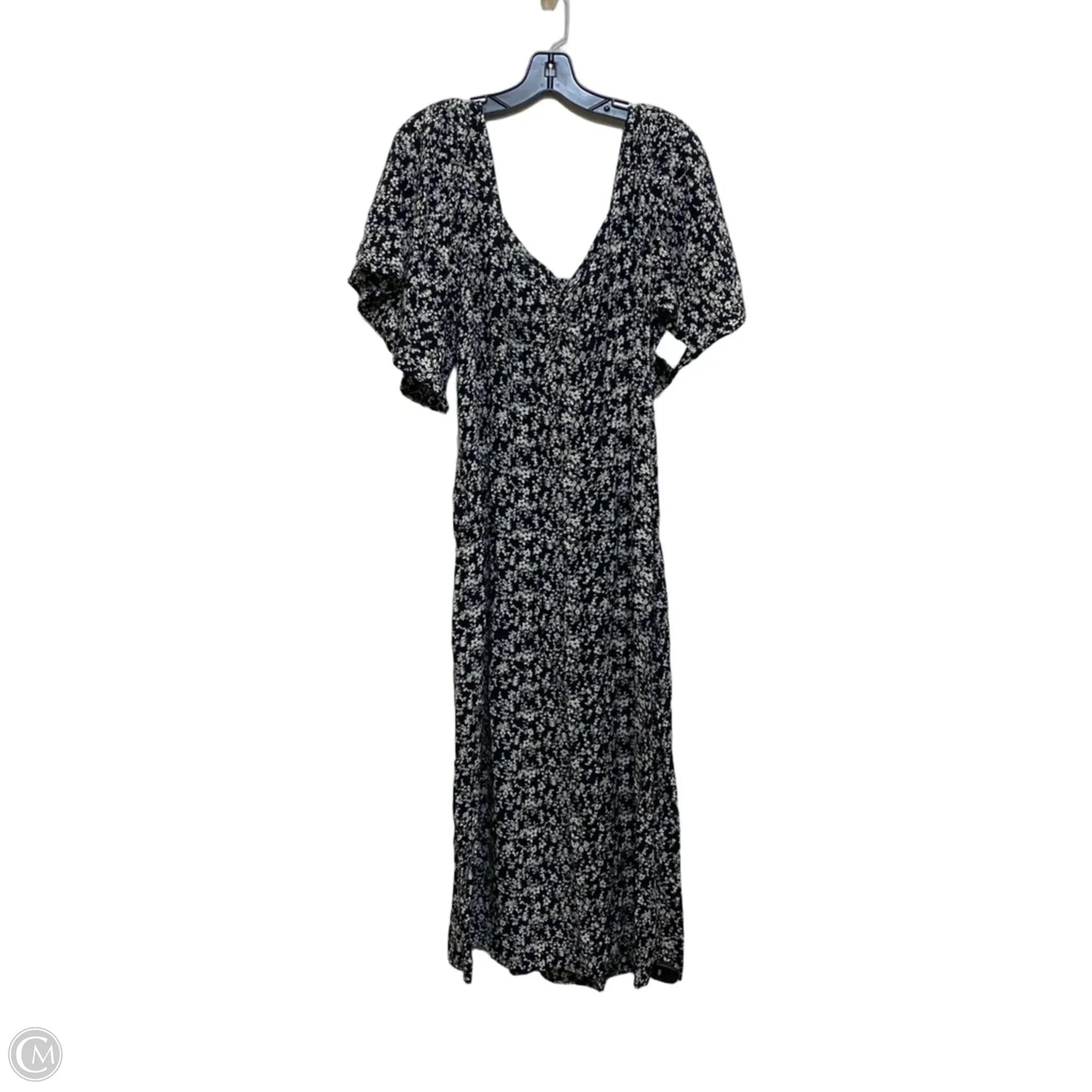 Dress Casual Midi By A New Day In Black & White, Size: L
