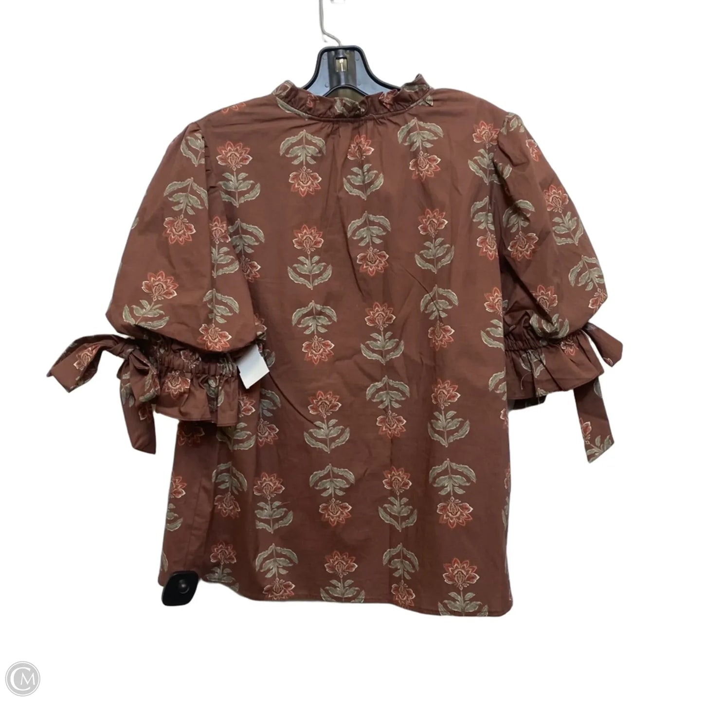 Top Short Sleeve By Entro In Brown, Size: S