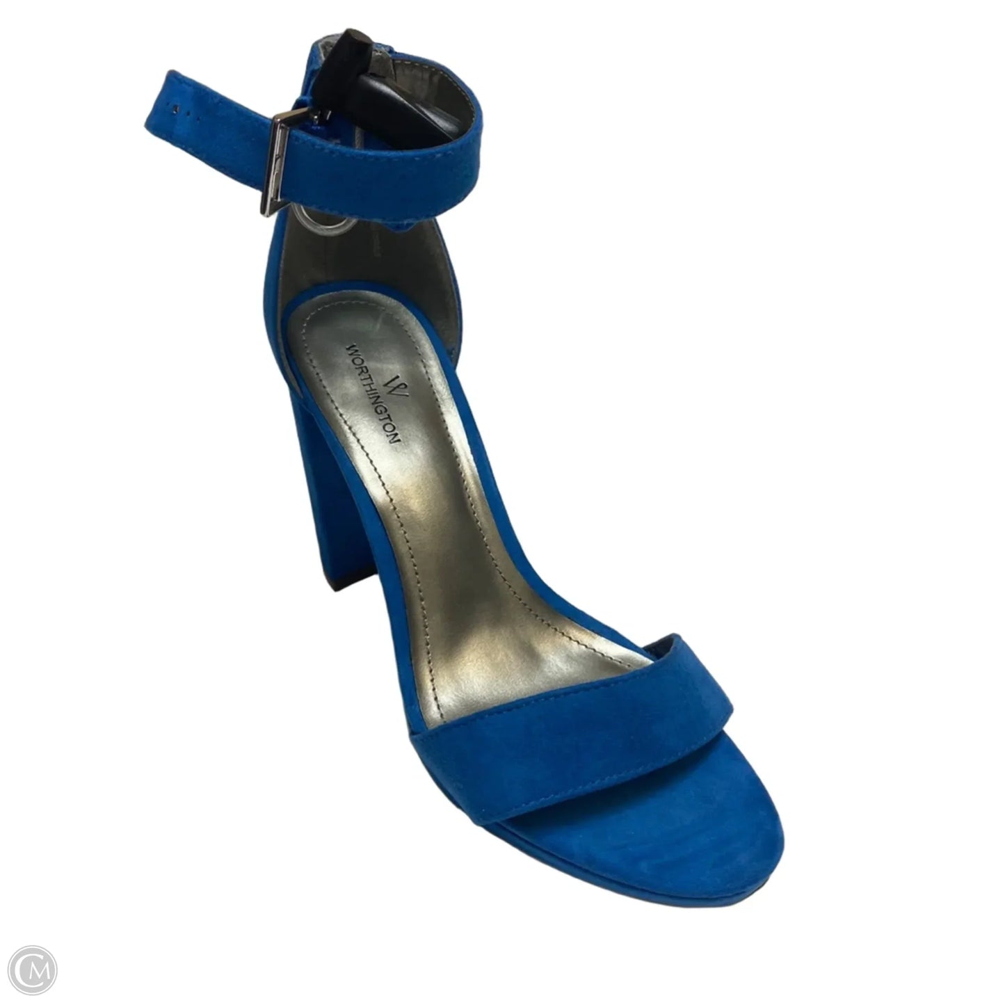 Sandals Heels Block By Worthington In Blue, Size: 8.5