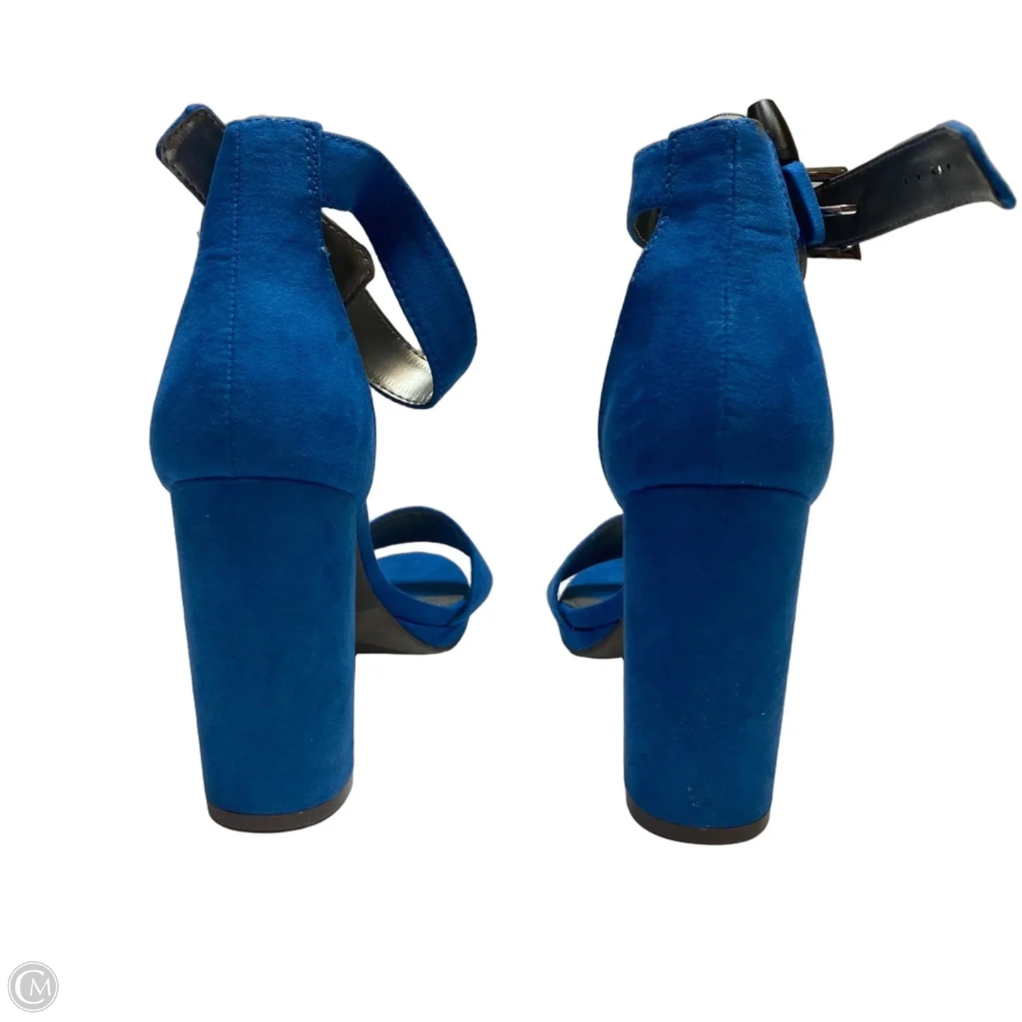 Sandals Heels Block By Worthington In Blue, Size: 8.5